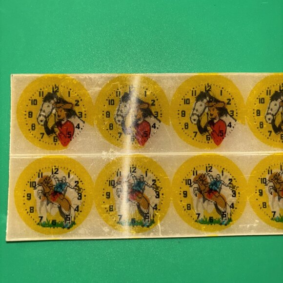 Uncut Vari-Vue Roy Rogers Flicker (14) Watch Dials for Bradley/Ingraham - Picture 3 of 5